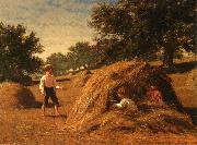 William Bliss Baker Hiding in the Haycocks oil on canvas